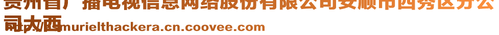 貴州省廣播電視信息網(wǎng)絡(luò)股份有限公司安順市西秀區(qū)分公
司大西