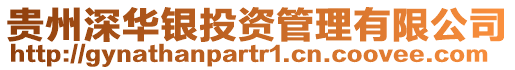 貴州深華銀投資管理有限公司
