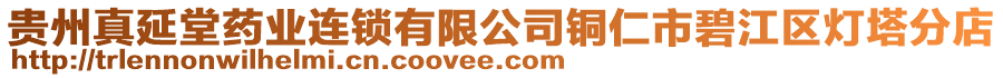 貴州真延堂藥業連鎖有限公司銅仁市碧江區燈塔分店