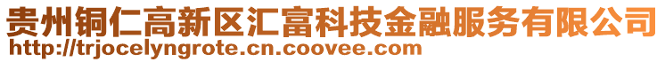 貴州銅仁高新區匯富科技金融服務有限公司