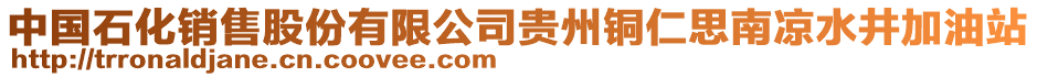 中國(guó)石化銷售股份有限公司貴州銅仁思南涼水井加油站