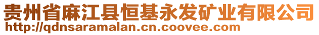 貴州省麻江縣恒基永發(fā)礦業(yè)有限公司