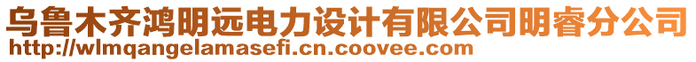 烏魯木齊鴻明遠(yuǎn)電力設(shè)計(jì)有限公司明睿分公司