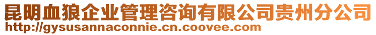 昆明血狼企業(yè)管理咨詢有限公司貴州分公司