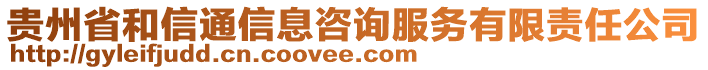 貴州省和信通信息咨詢服務有限責任公司