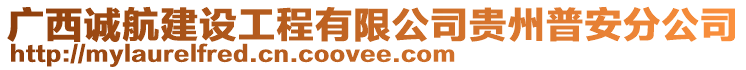 廣西誠航建設(shè)工程有限公司貴州普安分公司