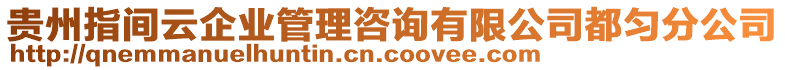 貴州指間云企業(yè)管理咨詢有限公司都勻分公司