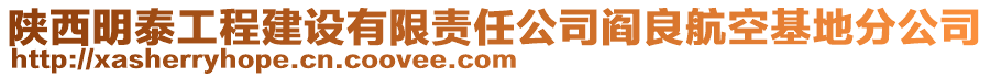 陜西明泰工程建設有限責任公司閻良航空基地分公司