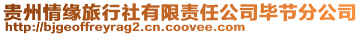 貴州情緣旅行社有限責任公司畢節分公司