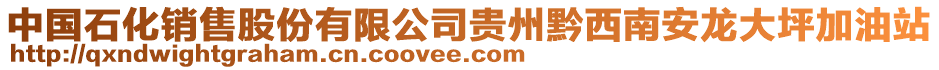 中國(guó)石化銷售股份有限公司貴州黔西南安龍大坪加油站