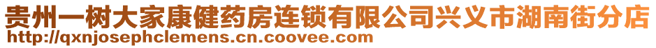 貴州一樹大家康健藥房連鎖有限公司興義市湖南街分店