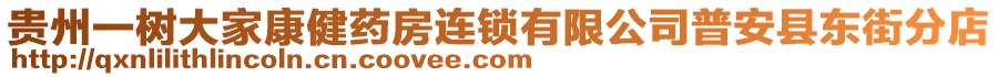 貴州一樹大家康健藥房連鎖有限公司普安縣東街分店