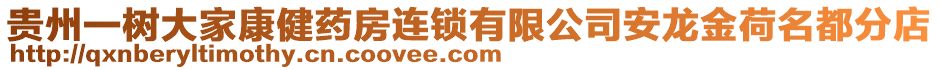 貴州一樹大家康健藥房連鎖有限公司安龍金荷名都分店