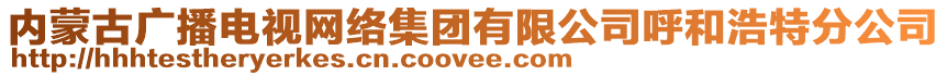 內(nèi)蒙古廣播電視網(wǎng)絡(luò)集團(tuán)有限公司呼和浩特分公司