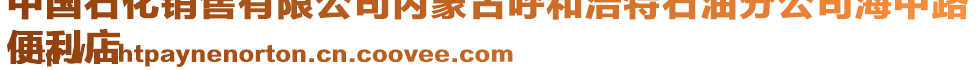 中國石化銷售有限公司內(nèi)蒙古呼和浩特石油分公司海中路
便利店