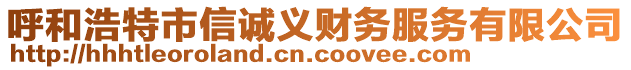 呼和浩特市信誠(chéng)義財(cái)務(wù)服務(wù)有限公司