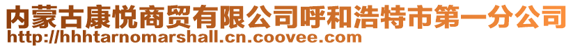 內蒙古康悅商貿有限公司呼和浩特市第一分公司