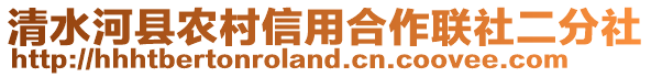 清水河縣農(nóng)村信用合作聯(lián)社二分社