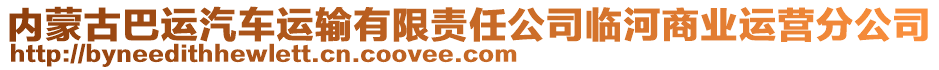 內(nèi)蒙古巴運汽車運輸有限責(zé)任公司臨河商業(yè)運營分公司