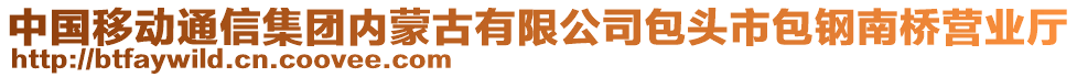 中國移動通信集團(tuán)內(nèi)蒙古有限公司包頭市包鋼南橋營業(yè)廳