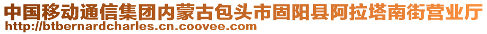 中國移動通信集團(tuán)內(nèi)蒙古包頭市固陽縣阿拉塔南街營業(yè)廳