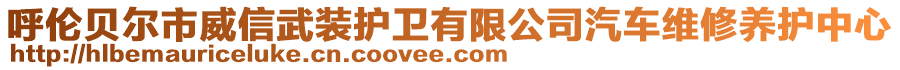 呼倫貝爾市威信武裝護衛(wèi)有限公司汽車維修養(yǎng)護中心