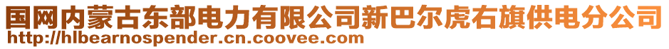 國網(wǎng)內(nèi)蒙古東部電力有限公司新巴爾虎右旗供電分公司