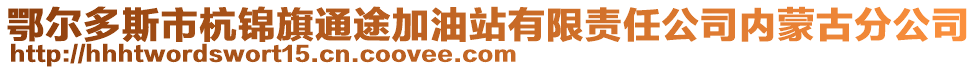 鄂爾多斯市杭錦旗通途加油站有限責(zé)任公司內(nèi)蒙古分公司