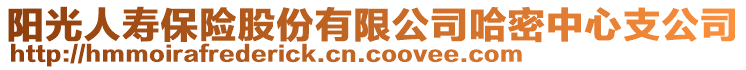 陽光人壽保險(xiǎn)股份有限公司哈密中心支公司