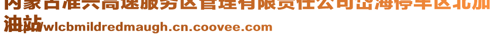 內(nèi)蒙古準興高速服務(wù)區(qū)管理有限責任公司岱海停車區(qū)北加
油站