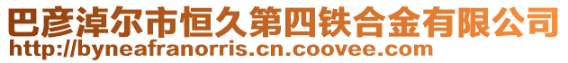 巴彥淖爾市恒久第四鐵合金有限公司