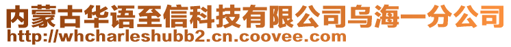 內(nèi)蒙古華語至信科技有限公司烏海一分公司