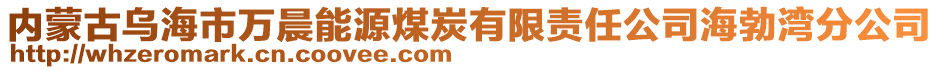 內(nèi)蒙古烏海市萬晨能源煤炭有限責(zé)任公司海勃灣分公司