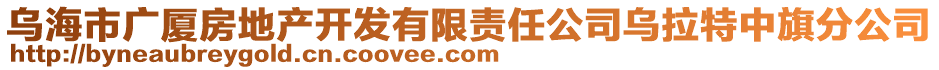 烏海市廣廈房地產(chǎn)開發(fā)有限責(zé)任公司烏拉特中旗分公司