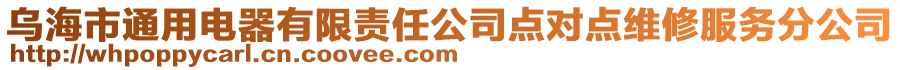 烏海市通用電器有限責(zé)任公司點(diǎn)對(duì)點(diǎn)維修服務(wù)分公司