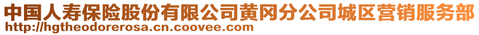 中國人壽保險股份有限公司黃岡分公司城區(qū)營銷服務部