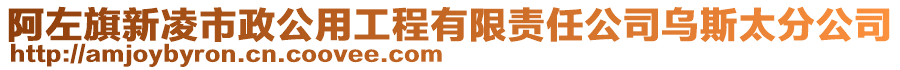 阿左旗新凌市政公用工程有限責(zé)任公司烏斯太分公司