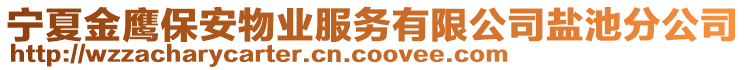 寧夏金鷹保安物業(yè)服務(wù)有限公司鹽池分公司