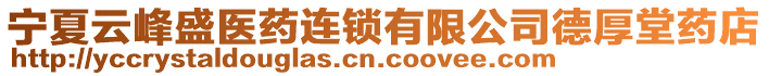 寧夏云峰盛醫(yī)藥連鎖有限公司德厚堂藥店