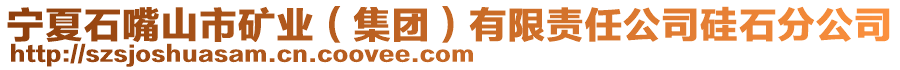 寧夏石嘴山市礦業(yè)（集團(tuán)）有限責(zé)任公司硅石分公司