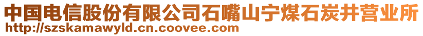 中国电信股份有限公司石嘴山宁煤石炭井营业所