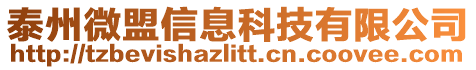 泰州微盟信息科技有限公司