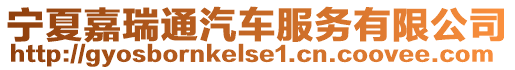 寧夏嘉瑞通汽車服務(wù)有限公司