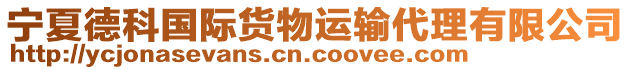 寧夏德科國際貨物運(yùn)輸代理有限公司