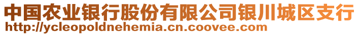 中國農(nóng)業(yè)銀行股份有限公司銀川城區(qū)支行