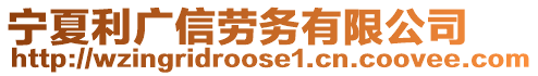 寧夏利廣信勞務(wù)有限公司