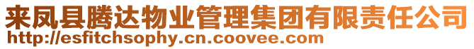 來(lái)鳳縣騰達(dá)物業(yè)管理集團(tuán)有限責(zé)任公司