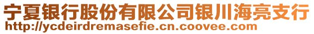 寧夏銀行股份有限公司銀川海亮支行