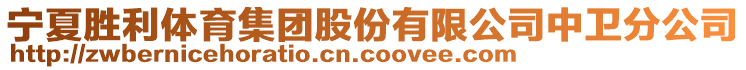 寧夏勝利體育集團(tuán)股份有限公司中衛(wèi)分公司