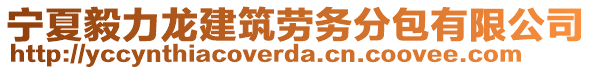 寧夏毅力龍建筑勞務(wù)分包有限公司